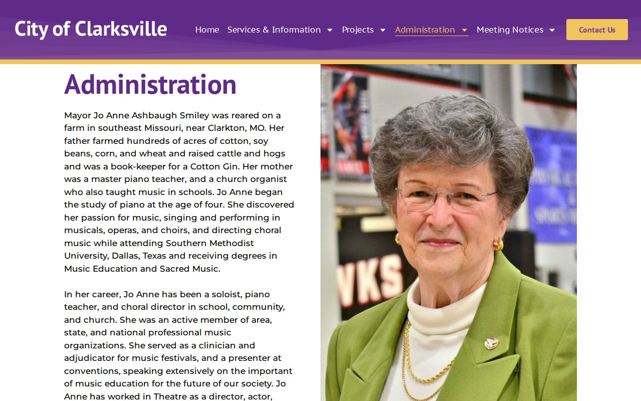 Clarksville court docket municipal administration context