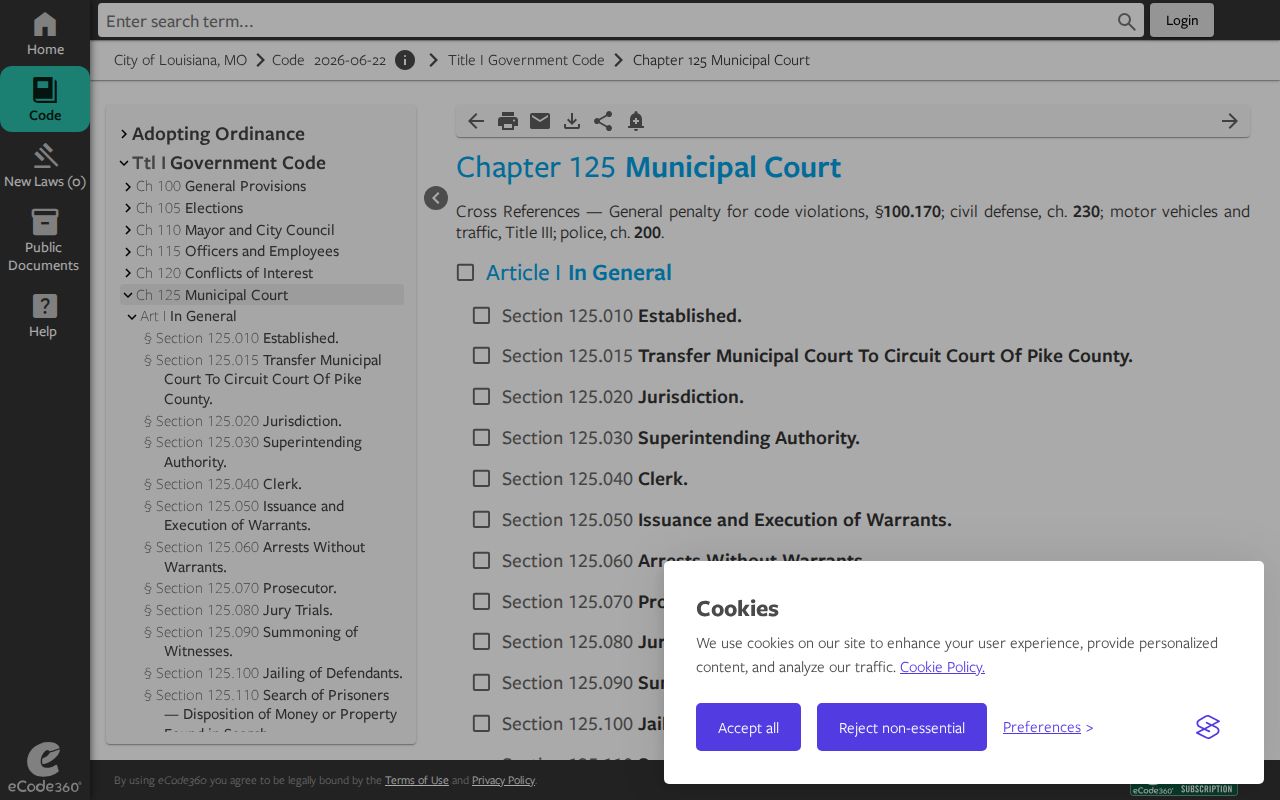 Louisiana court docket clerk and violations bureau code