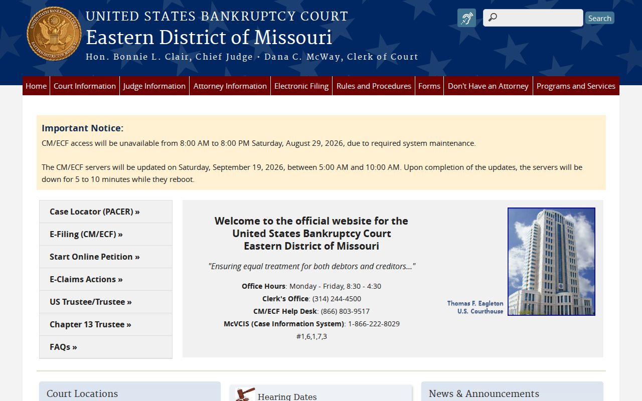 Pike County case lookup federal bankruptcy court access route