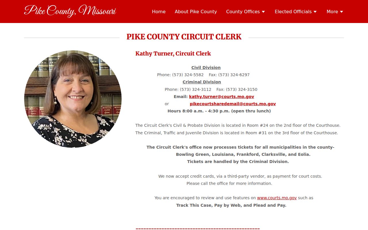 Pike County court docket Circuit Clerk access information